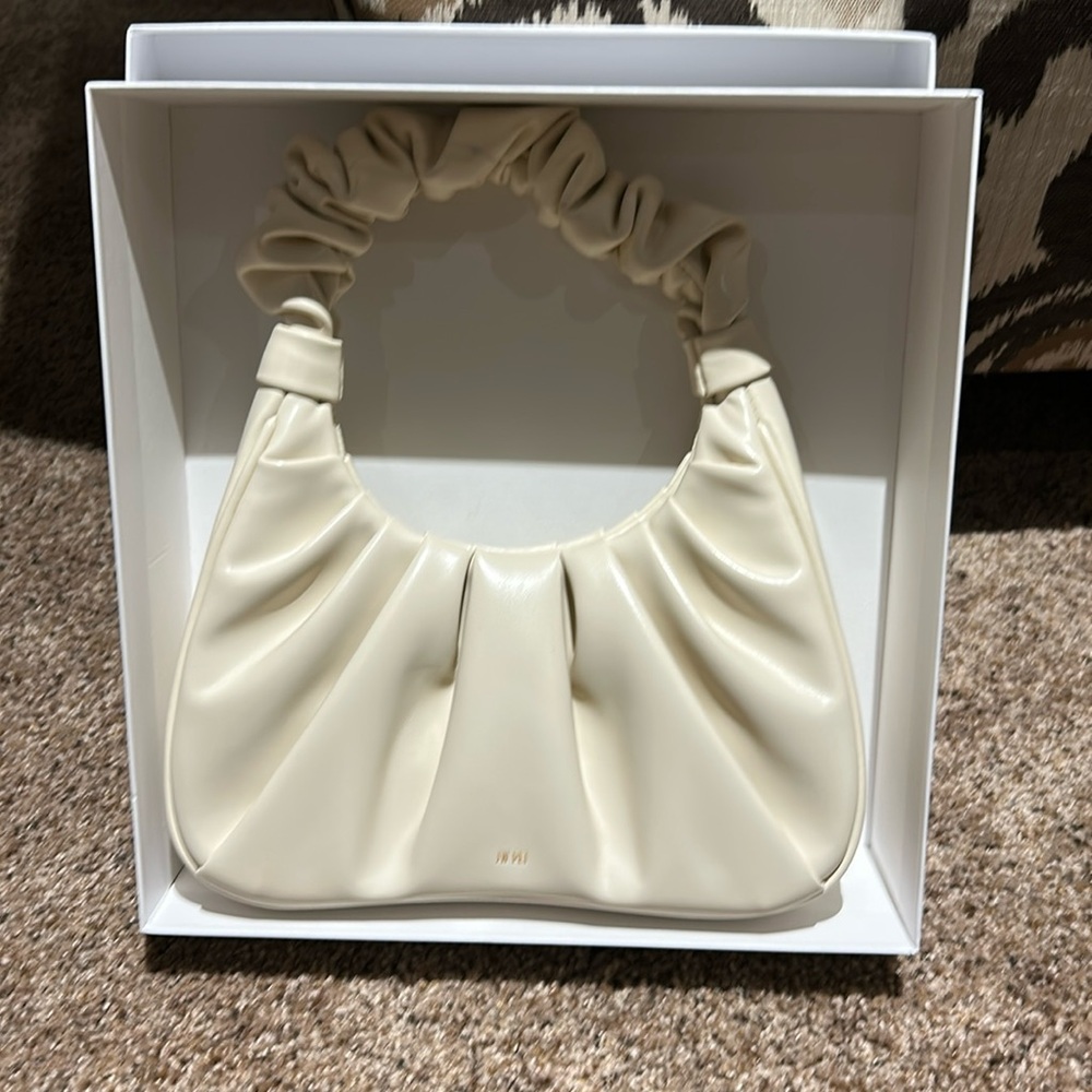 Cream Ruched Shoulder Bag - Women